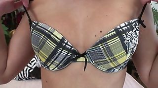 Bathing Suit Stunner Nutsack Tonguing And Jism On Face